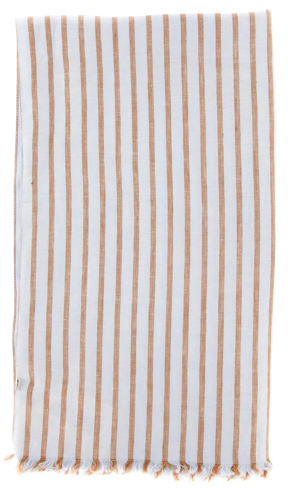 Luigi Borrelli Light Blue Linen Scarf