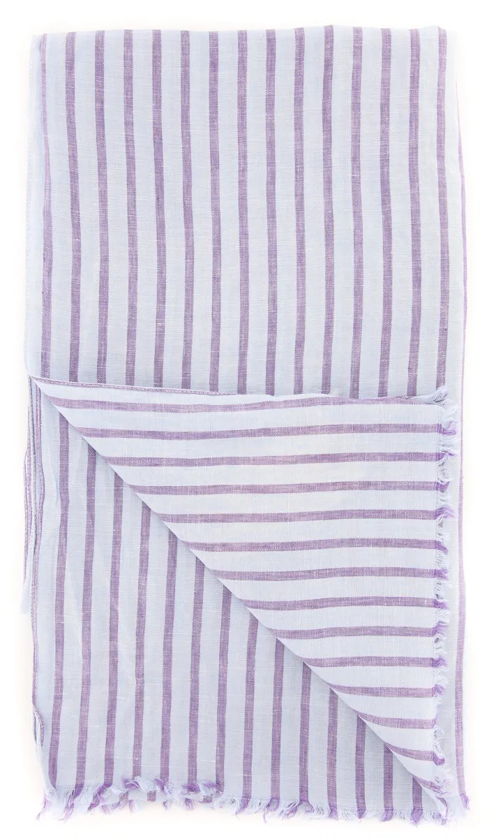 Luigi Borrelli Light Blue Linen Scarf