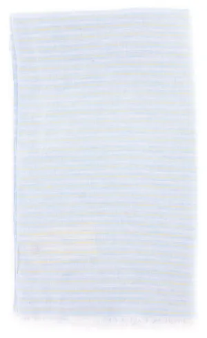 Luigi Borrelli Light Blue Linen Scarf