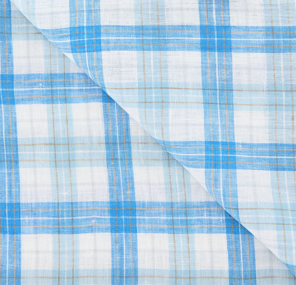 Luigi Borrelli Light Blue Linen Scarf