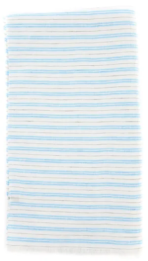 Luigi Borrelli Light Blue Linen Scarf