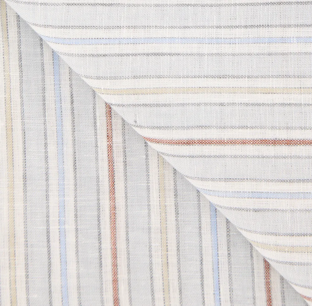Luigi Borrelli Light Gray Linen Scarf
