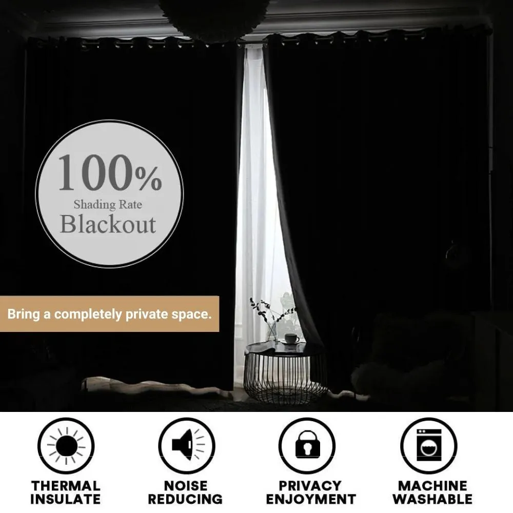 Lynn Sleep Comfort 100% Blackout Linen Curtains (1 Panel)