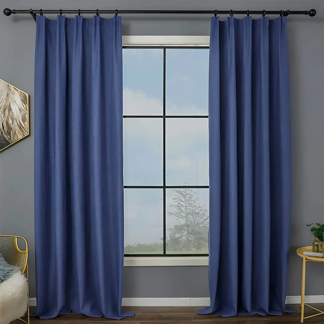 Lynn Sleep Comfort 100% Blackout Linen Curtains (1 Panel)