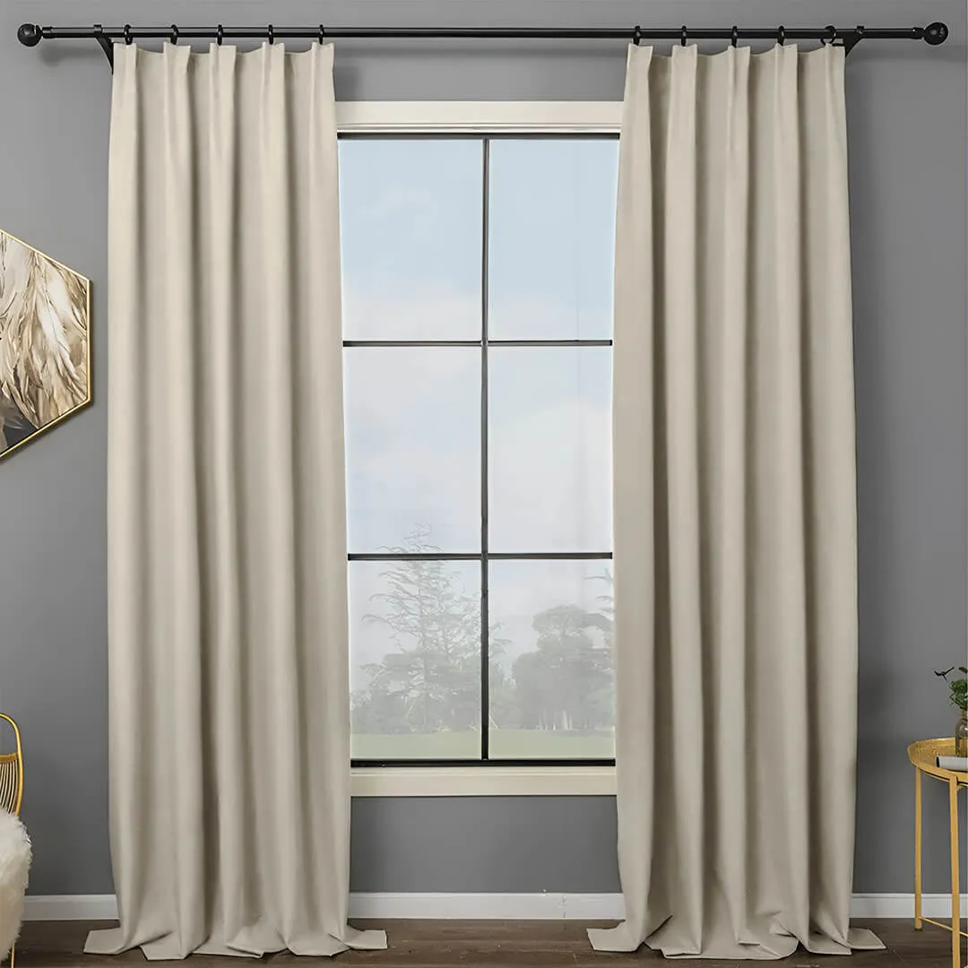 Lynn Sleep Comfort 100% Blackout Linen Curtains (1 Panel)