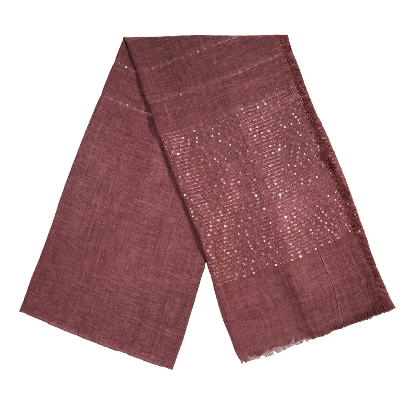 Many Sequins On bottom  Side Design Summer Light Scarves