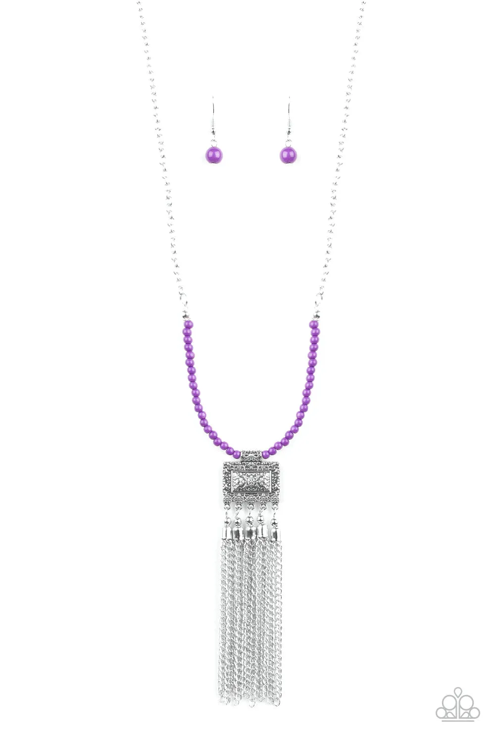 Mayan Masquerade Purple Necklace
