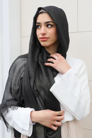 Metallic Scarf - Black