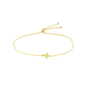 Mini Beaded Cross Bolo Bracelet