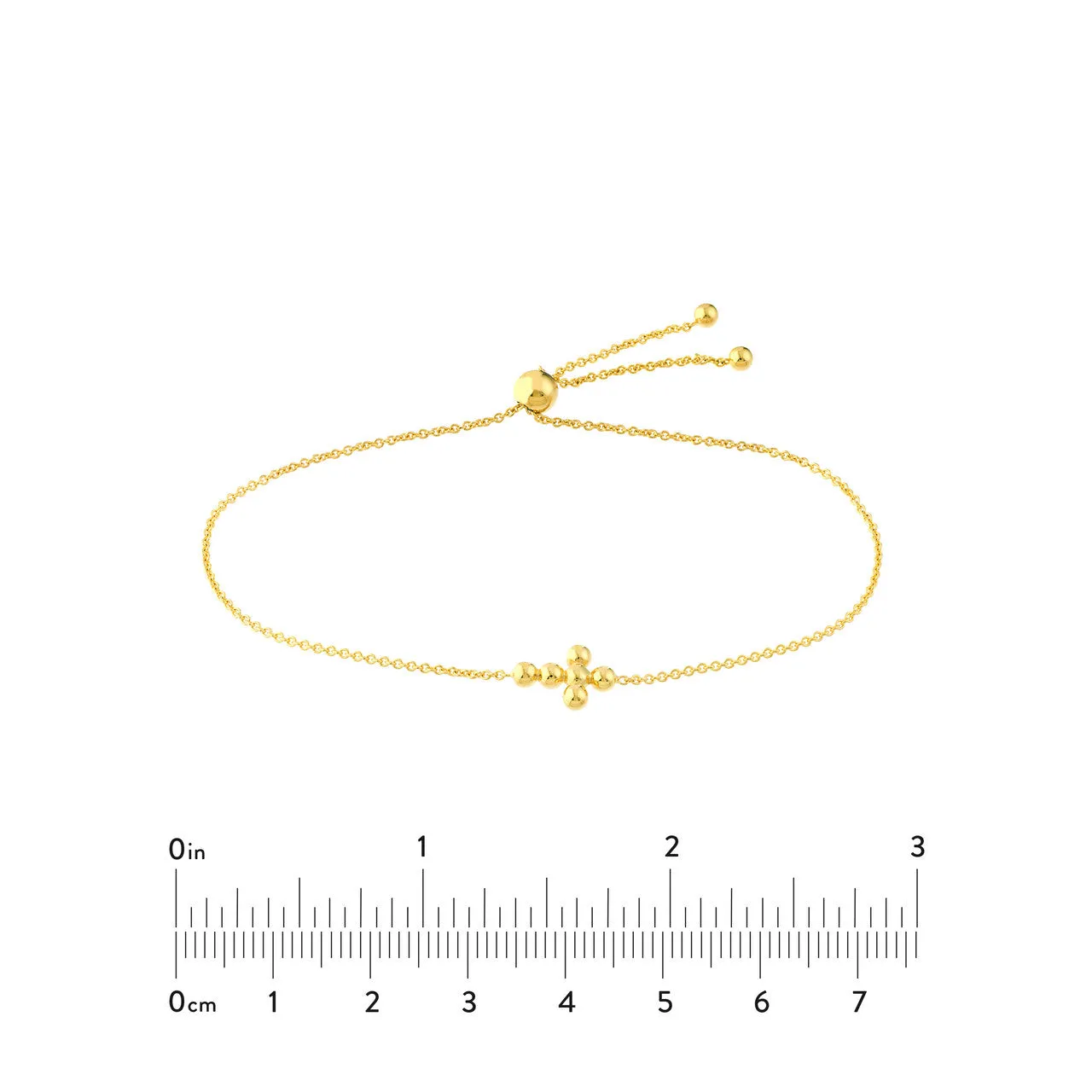 Mini Beaded Cross Bolo Bracelet
