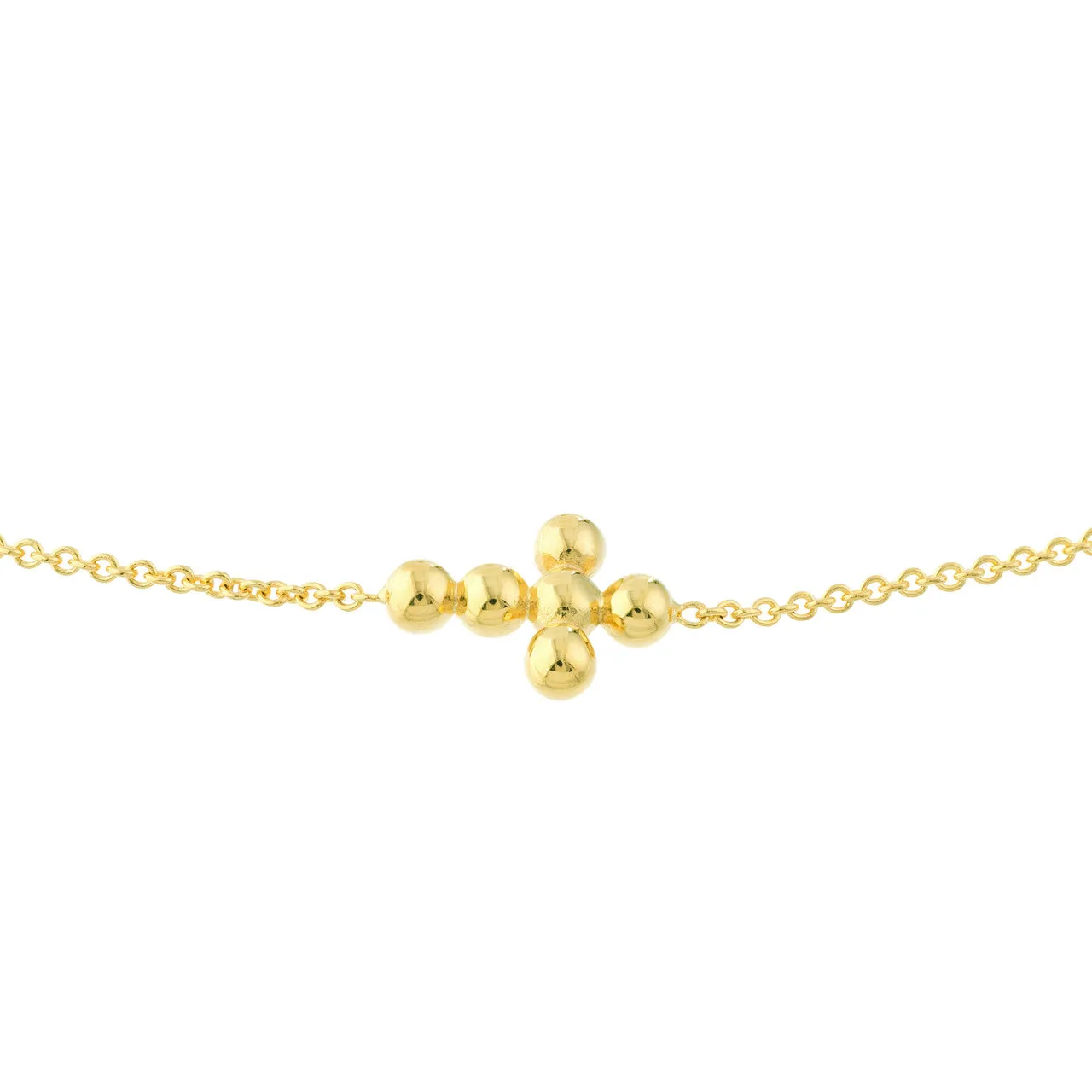 Mini Beaded Cross Bolo Bracelet