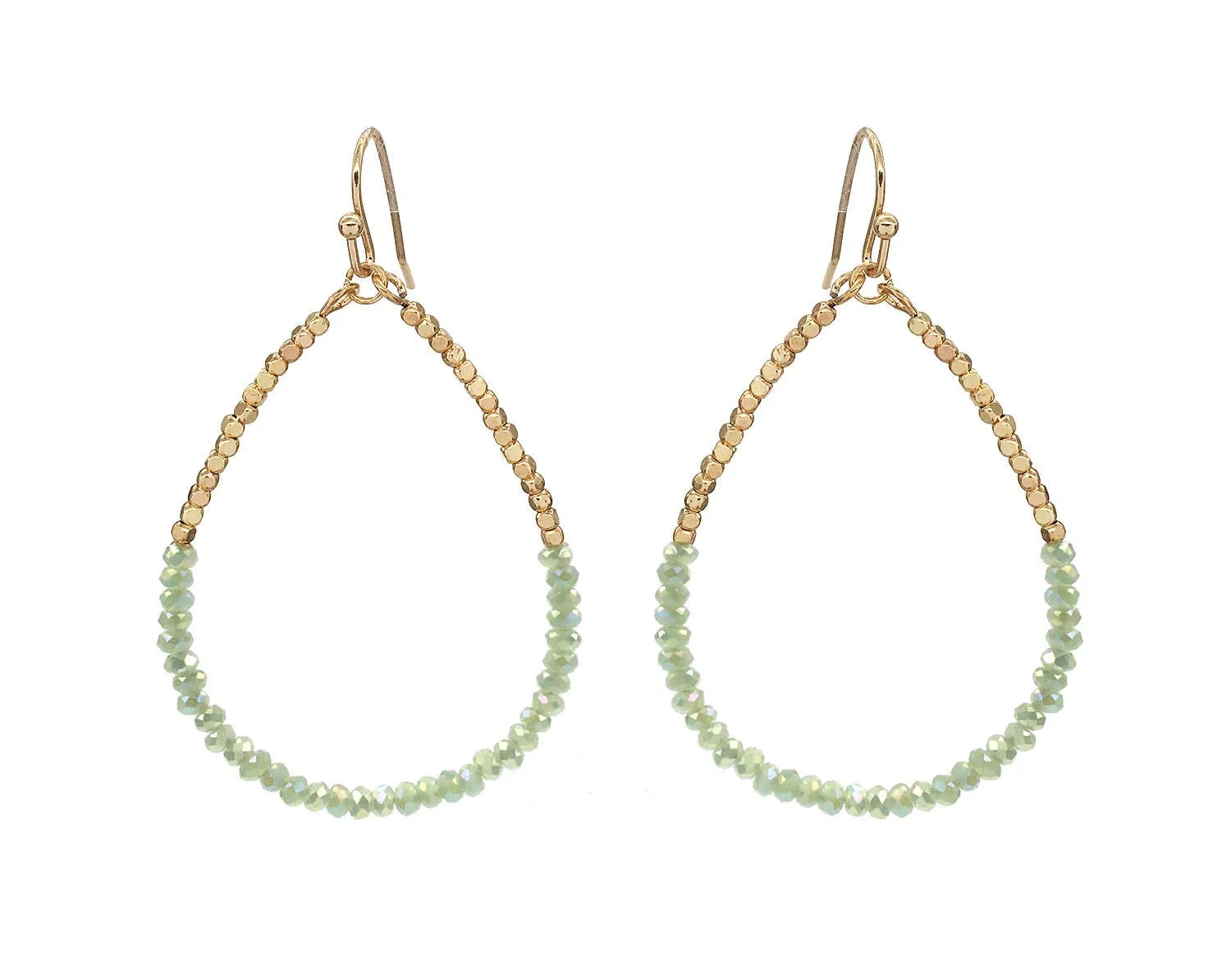 Mint beaded earrings