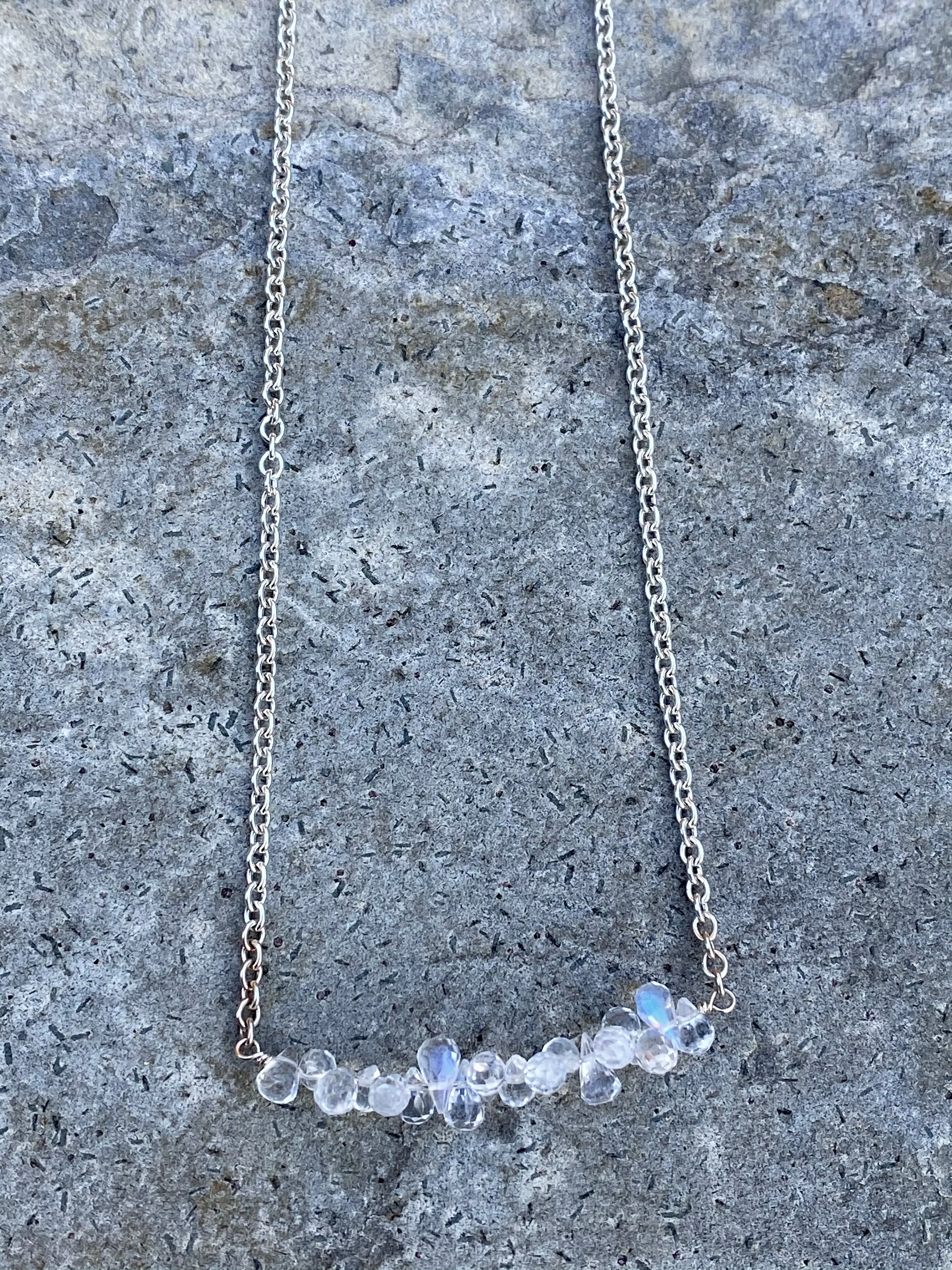 Moonstone cluster Necklace