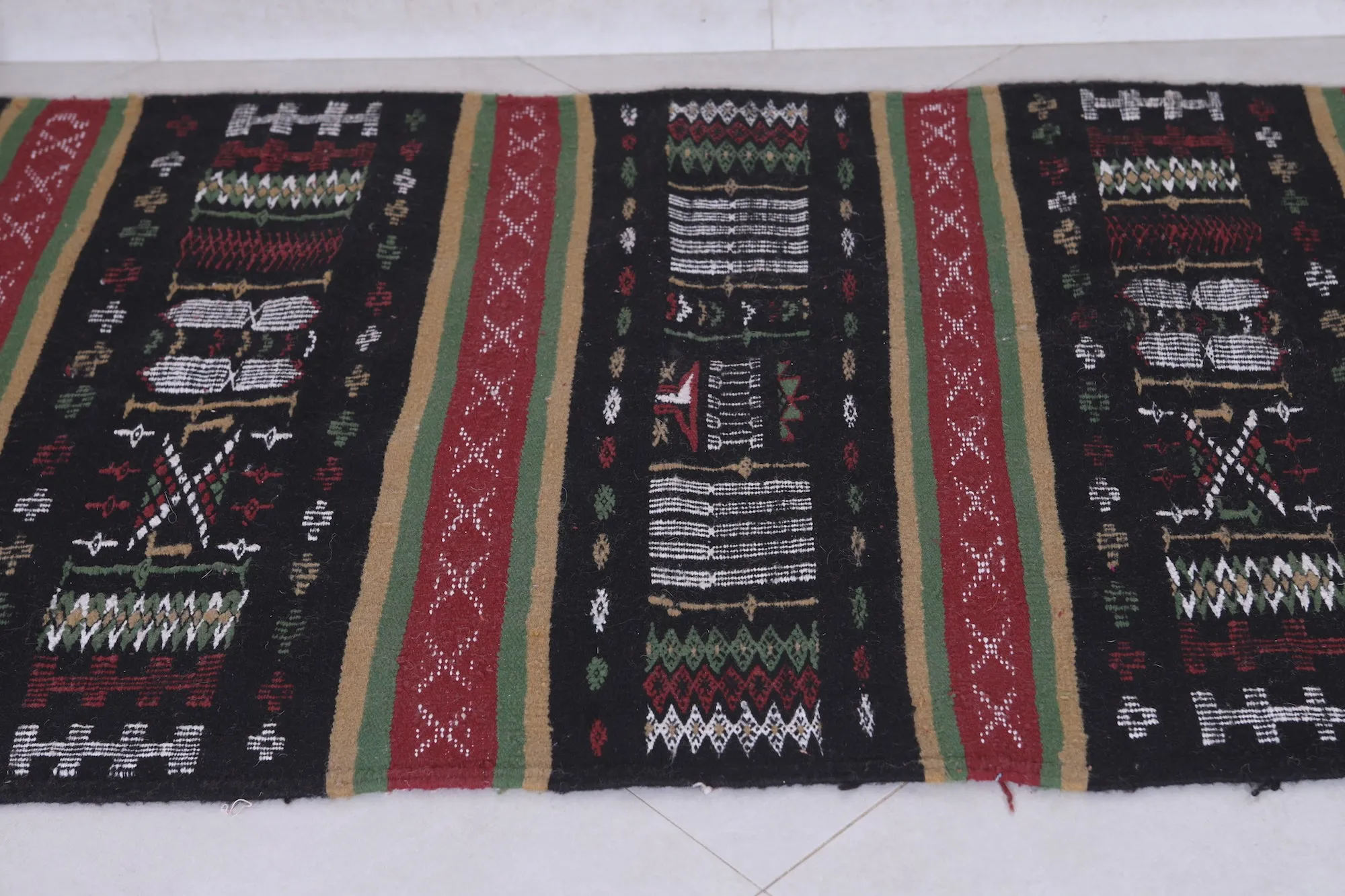 Moroccan Berber Handwoven Kilim - 3 x 6.1 ft | Traditional Rug