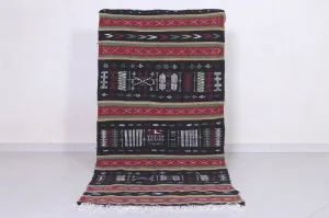 Moroccan Berber Handwoven Kilim - 3 x 6.1 ft | Traditional Rug