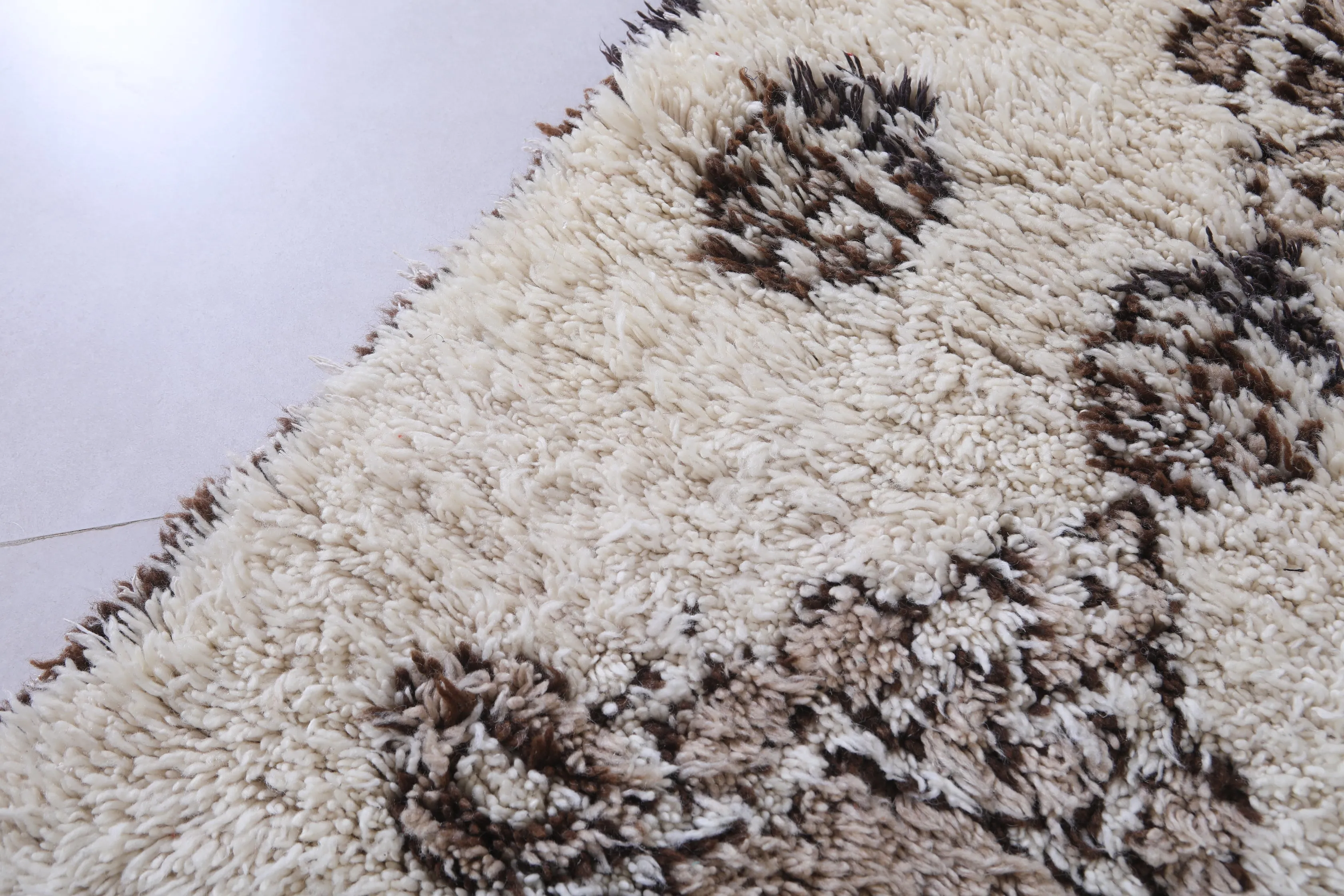 Moroccan Berber Rug - Intricate Neutral Pattern 2.7ft x 6ft