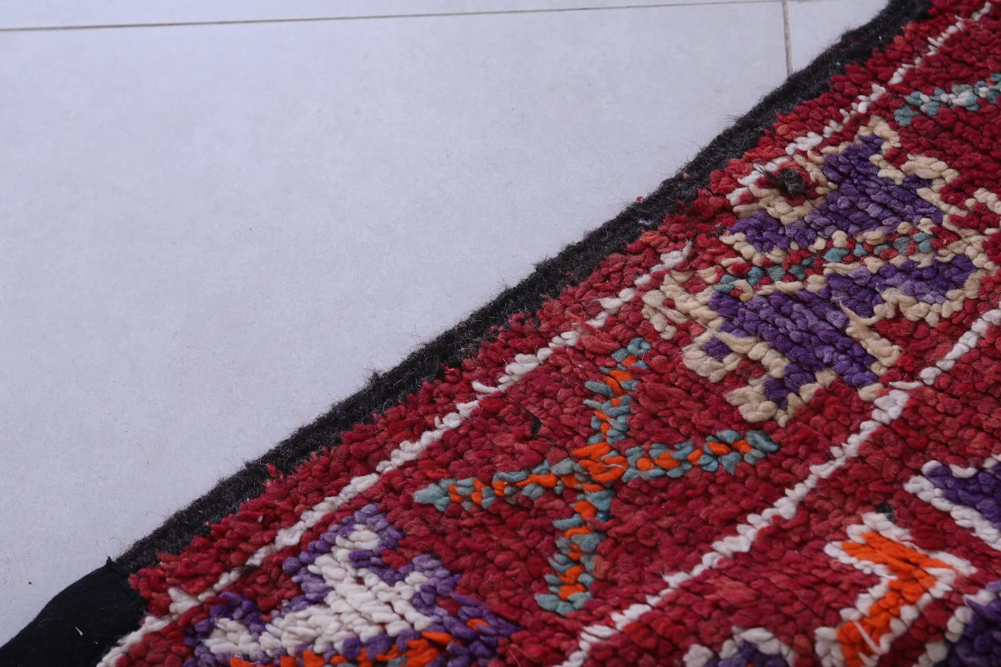 Moroccan Rug - Vintage Wool Rug 4.7 x 10.9 Feet