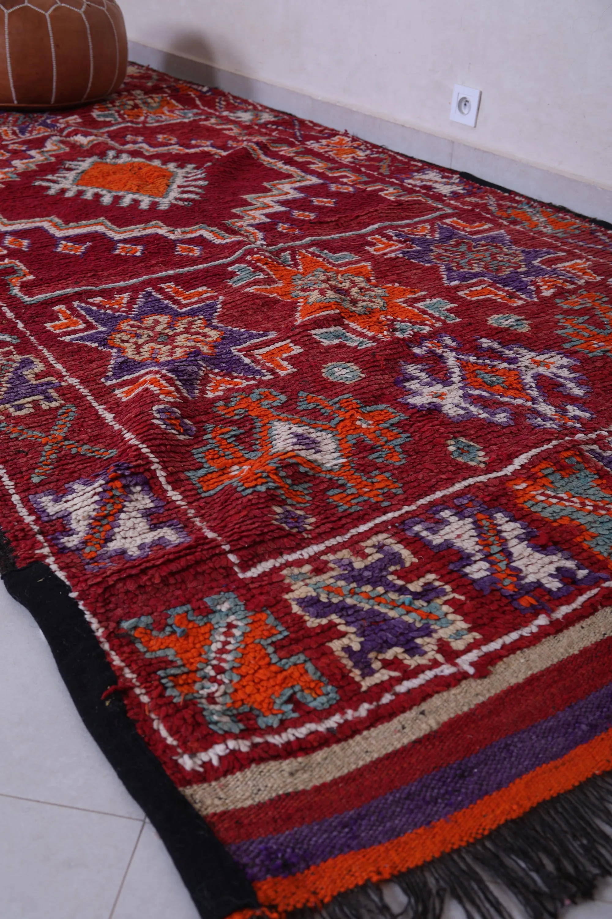 Moroccan Rug - Vintage Wool Rug 4.7 x 10.9 Feet