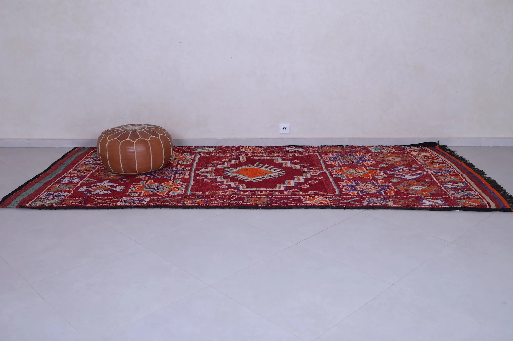 Moroccan Rug - Vintage Wool Rug 4.7 x 10.9 Feet