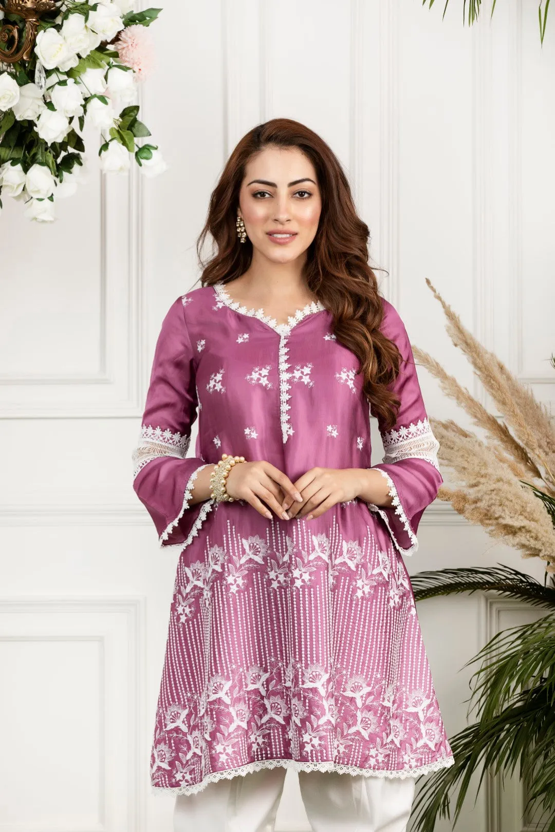 Mulmul Rosemallow Kurta