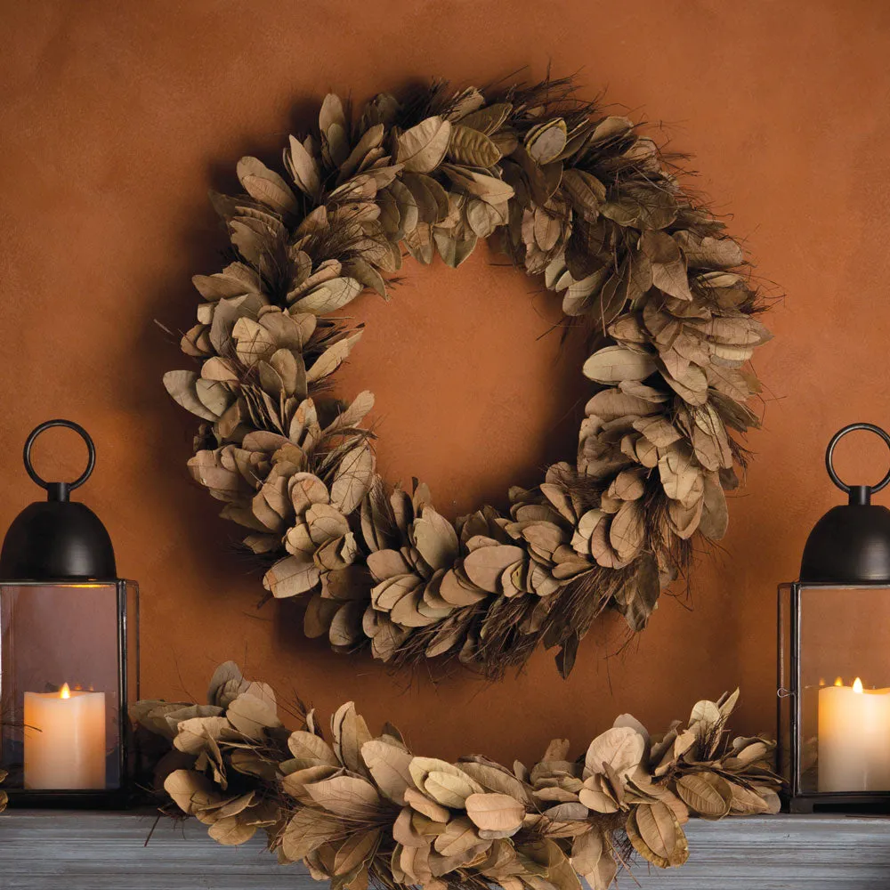 NAPA Home & Garden, PEAR TREE LEAVES & THATCH WREATH 24",MQ105