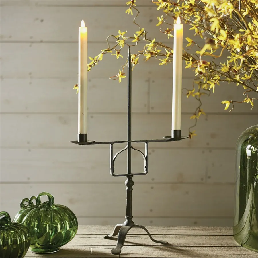Napa Home Garden, HERITAGE DOUBLE ARM TAPER HOLDER,mj218