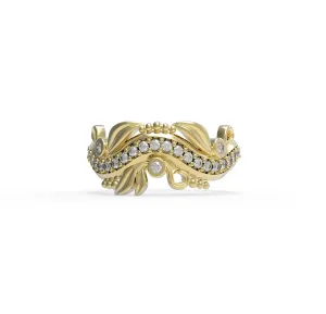 Nava 2 -  Leaves Diamond Band
