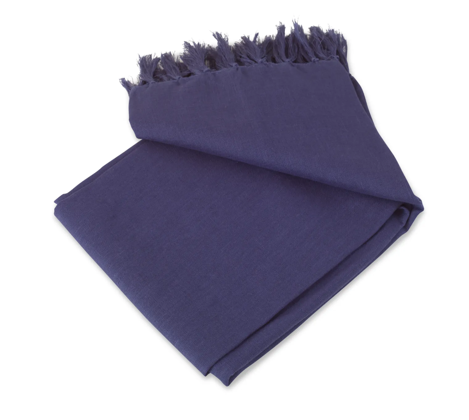 Navy Linen Throw