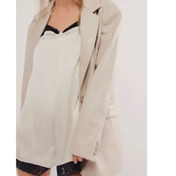NEW Free People First Date Romper by Intimately in Tofu, Size XS
