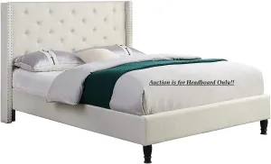 New in box! Home Life Premiere Classics Cloth Light Beige Cream Linen 51" Tall Headboard, Size Full/Double! Headboard Only!