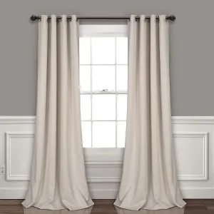 New in package! Lush Decor Wheat Curtains-Grommet Panel with Insulated Blackout Lining, Room Darkening Window Set (Pair) 108” x 52 L! Retails $110 w/tax!