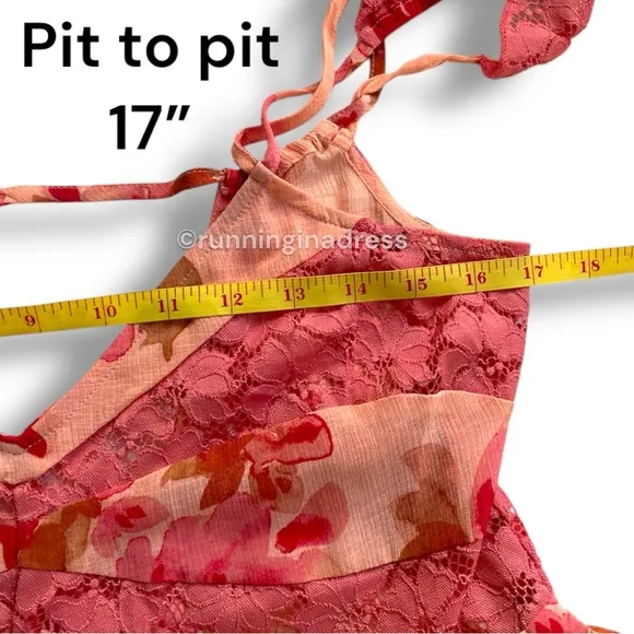 NWOT Free People Monday Morning TrapezeSlip In Floral Print Size Small In Pink