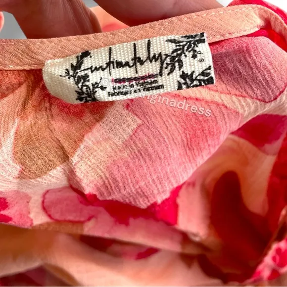 NWOT Free People Monday Morning TrapezeSlip In Floral Print Size Small In Pink