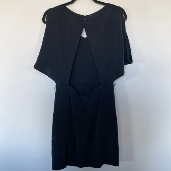 NWT BCBGeneration Black Short Polyester Dress Size 4 With Open Back Detail