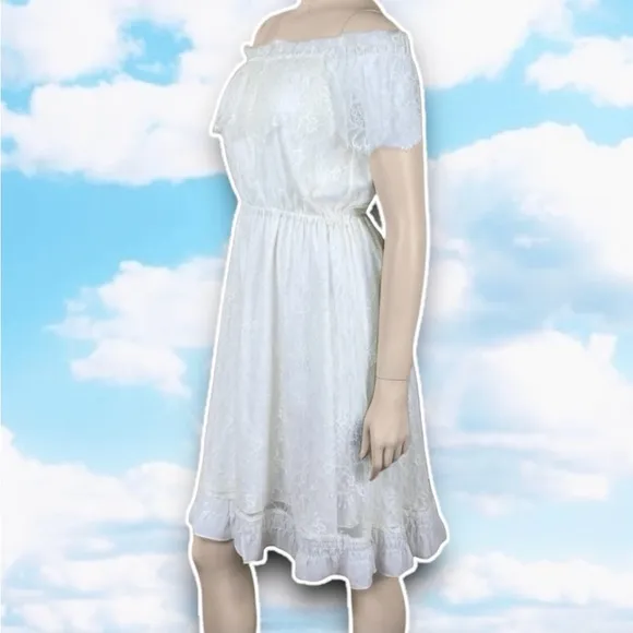 NWT THE KOOPLES Bohemian Lace Off the Shoulder Mini Dress Coquette Fairycore