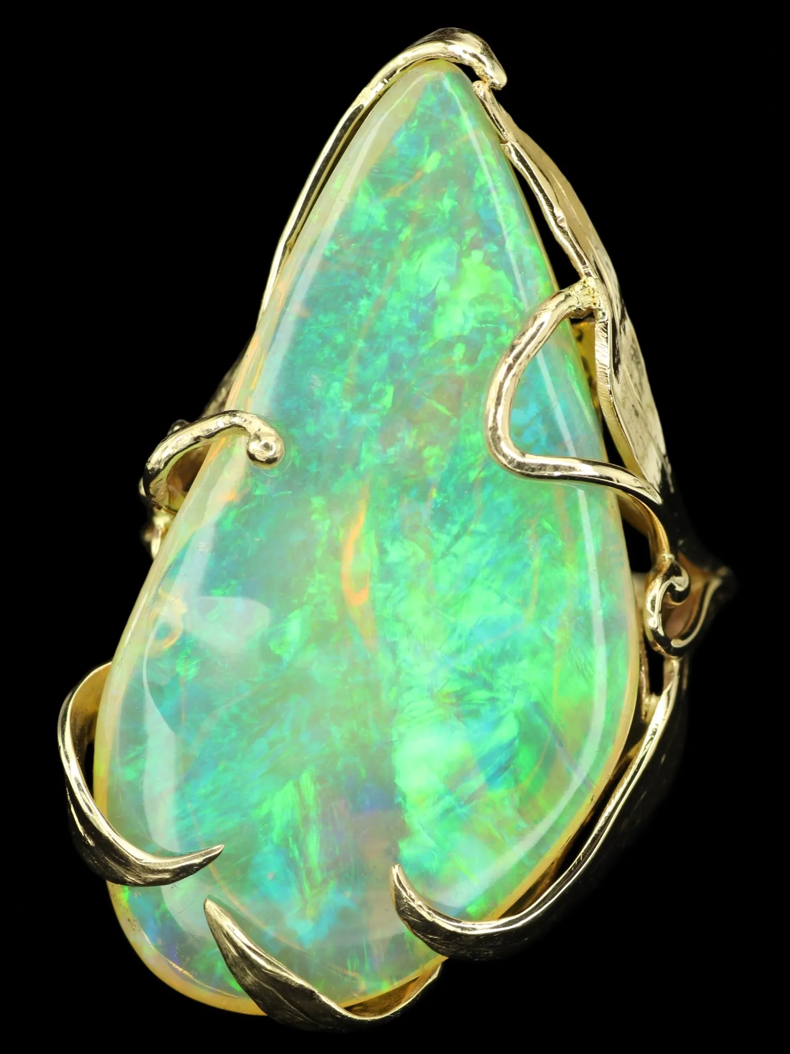 Oceana - *Large* Remarkable Ethiopian Opal in Unique Vintage Ring Setting