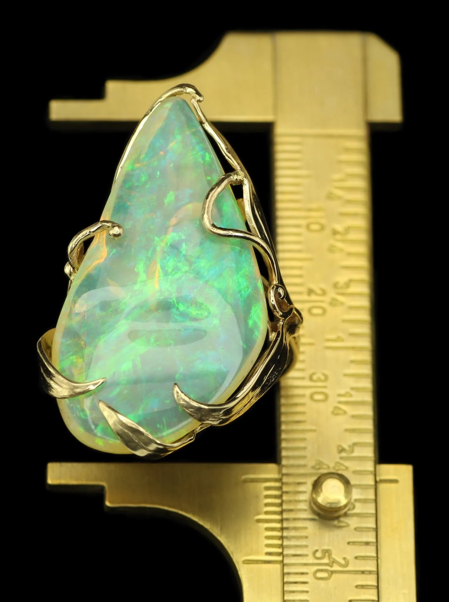 Oceana - *Large* Remarkable Ethiopian Opal in Unique Vintage Ring Setting