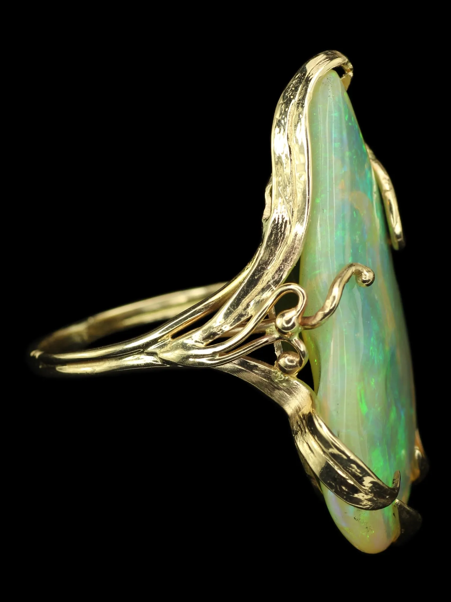 Oceana - *Large* Remarkable Ethiopian Opal in Unique Vintage Ring Setting