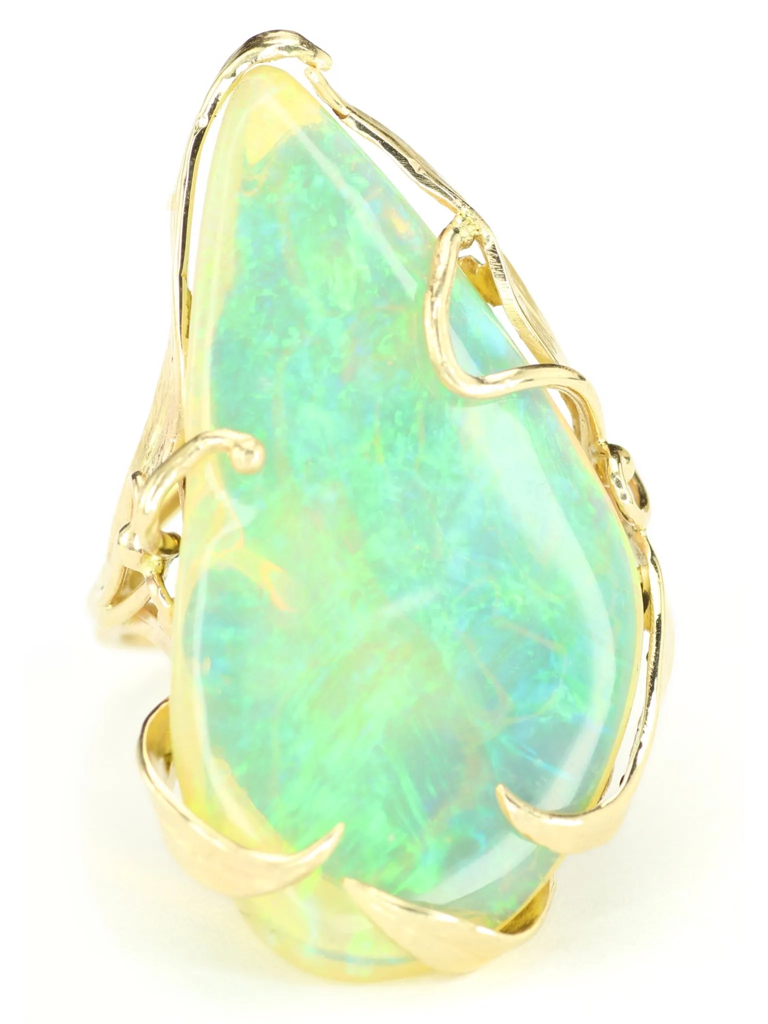 Oceana - *Large* Remarkable Ethiopian Opal in Unique Vintage Ring Setting