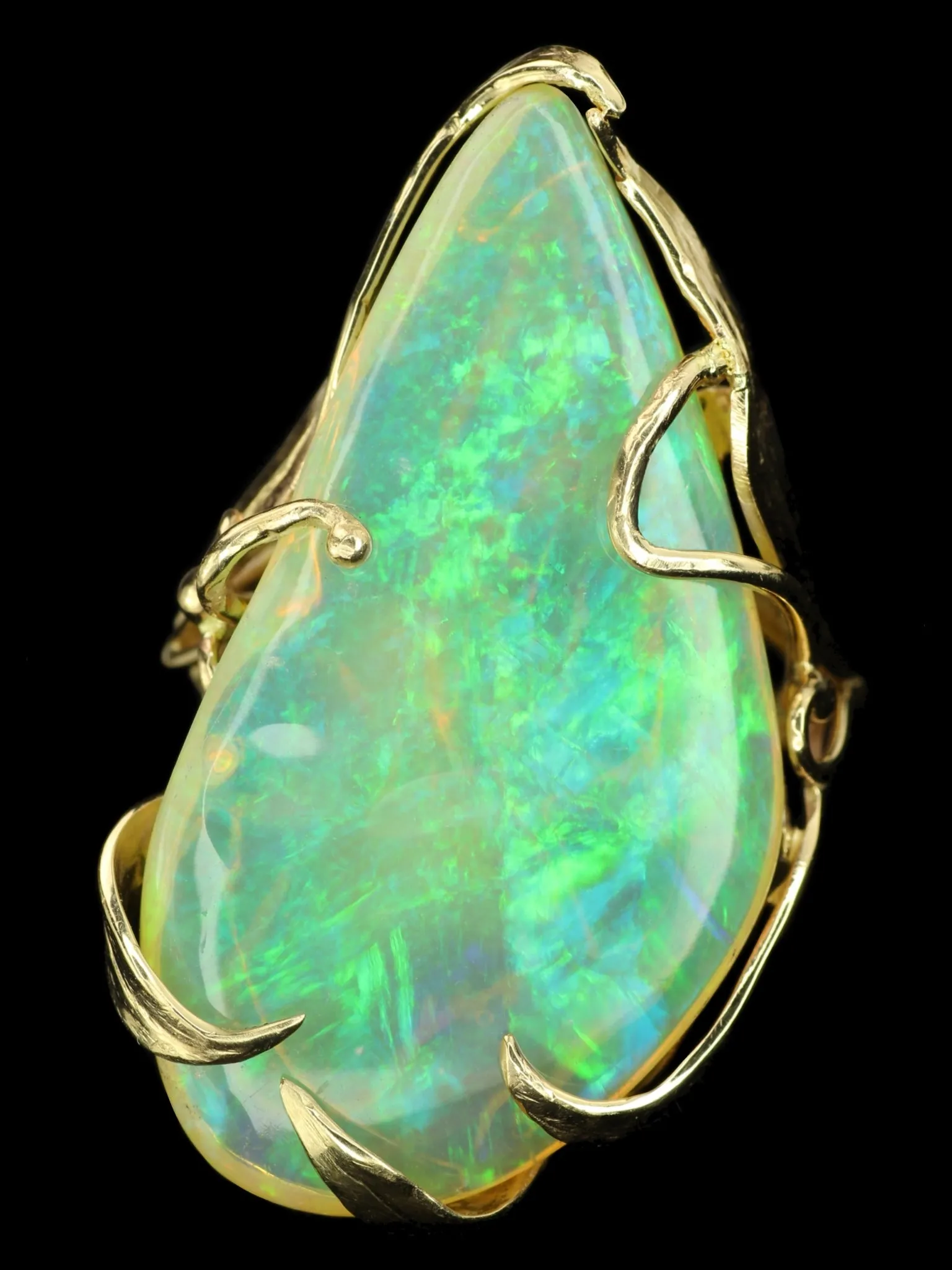 Oceana - *Large* Remarkable Ethiopian Opal in Unique Vintage Ring Setting