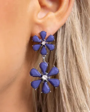 Paparazzi A Blast of Blossoms - Blue Earrings