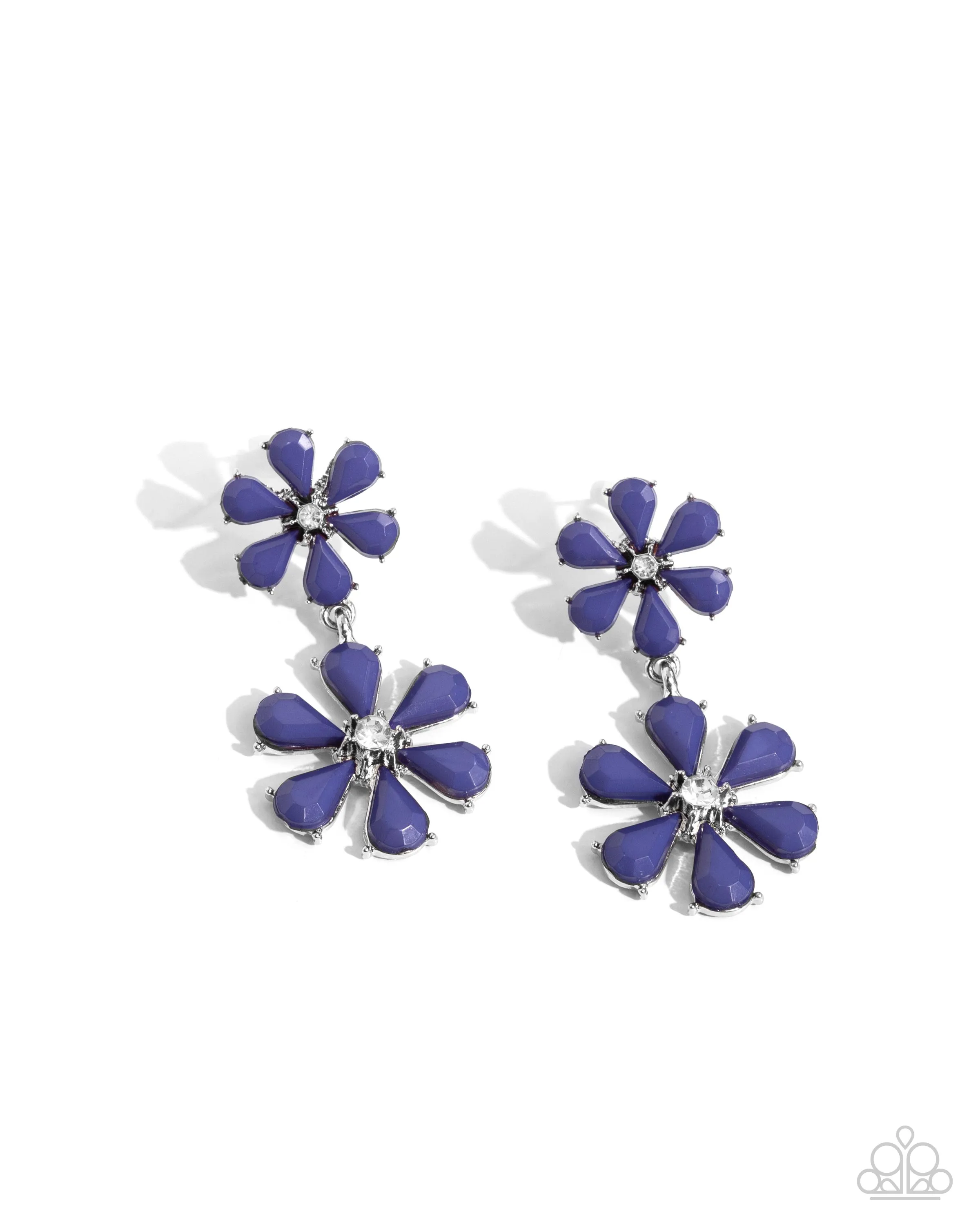 Paparazzi A Blast of Blossoms - Blue Earrings