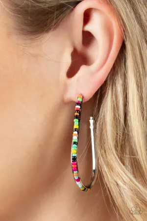 Paparazzi Beaded Bauble - Multi Hoop Earrings
