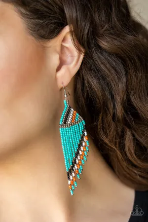 Paparazzi - Bodaciously Bohemian - Blue Earrings