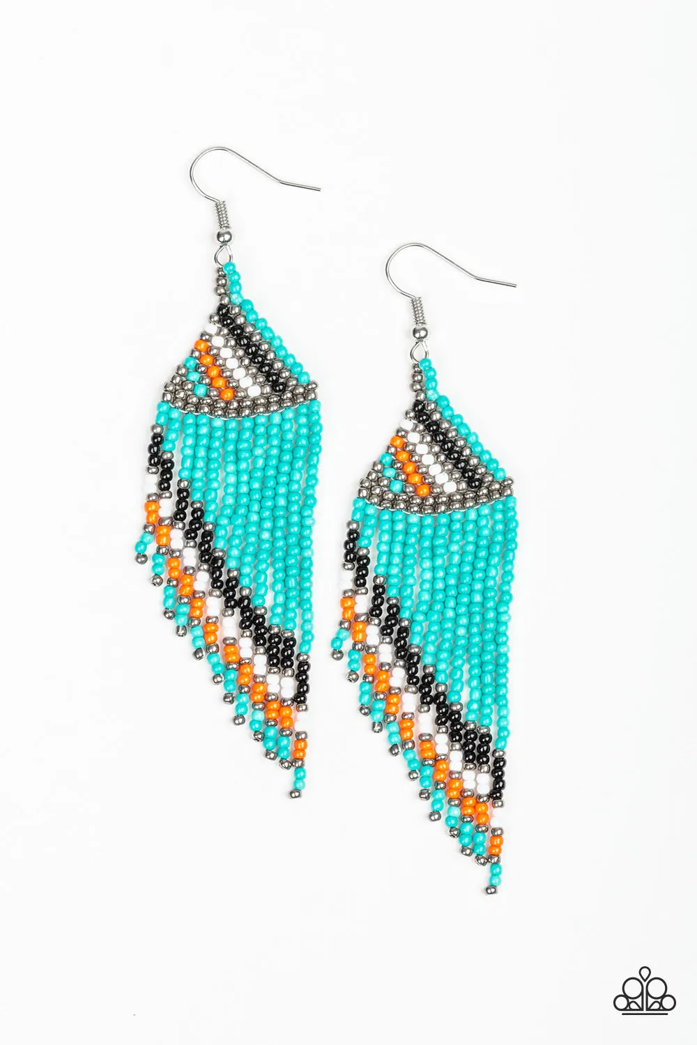 Paparazzi - Bodaciously Bohemian - Blue Earrings