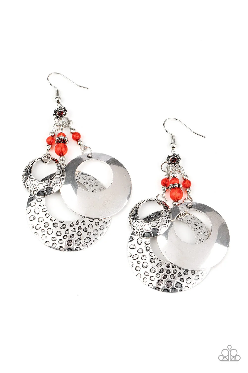 Paparazzi Wanderlust Garden - Red Earrings