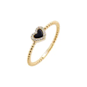 Pave Colored Gemstone Beaded Ring