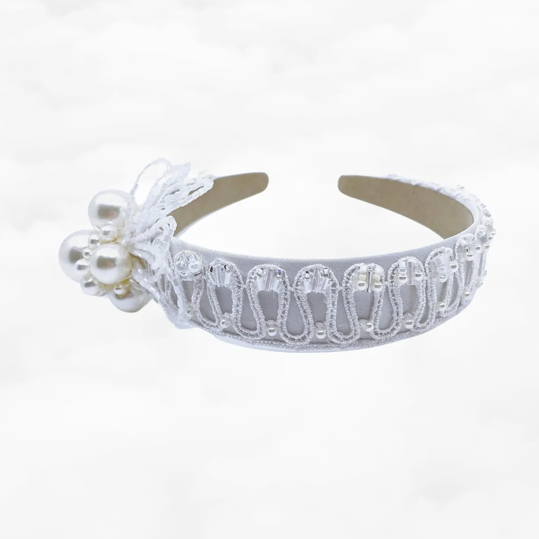 Pearl Flower Bridal Headband