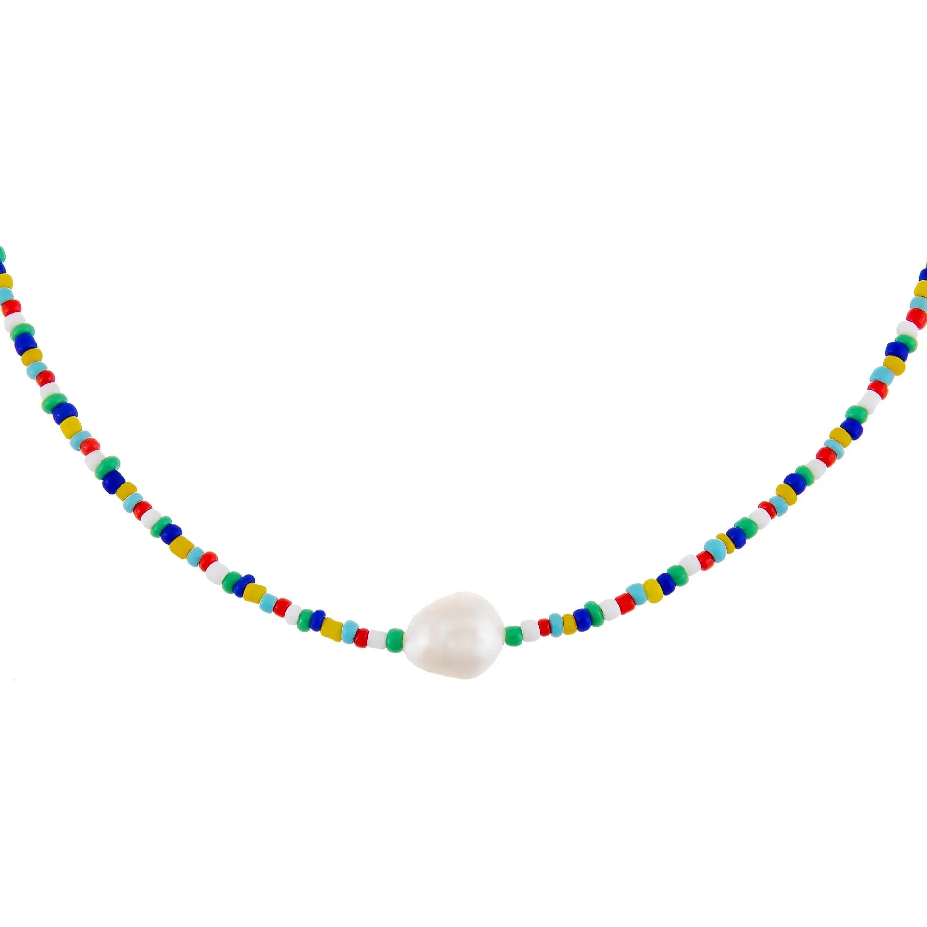 Pearl Multi Color Bead Choker