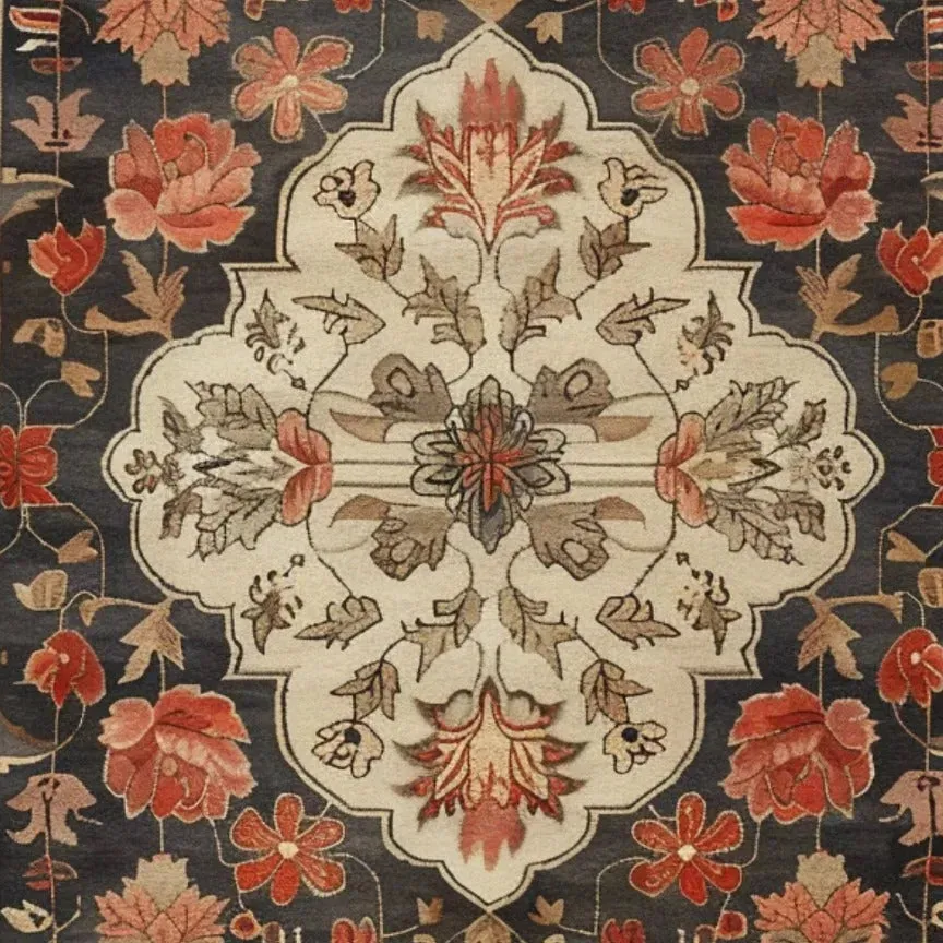 Petals of Heritage Hand Knotted Area Rug